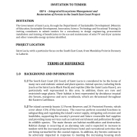 Government of Saint Lucia - Integrated Ecosystems Management and Restoration of Forests in the South East Coast Project